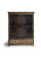 GINER Y COLOMER Vitrine en bois de manguier marron vieilli